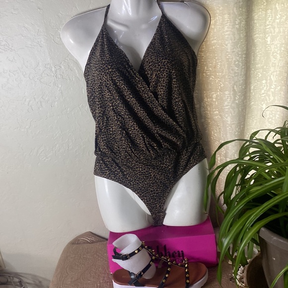 Women’s n:Philanthropy’s peppermint leopard print, bodysuit sugar cheetah - Picture 6 of 17